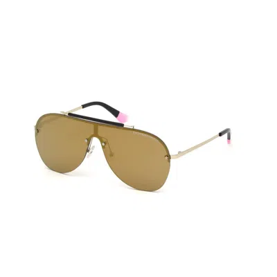 Victoria&#039;s Secret Rose Gold Metal Sunglasses In Brown