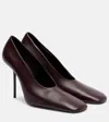 Victoria Beckham 100 Leather Pumps In Burgundy
