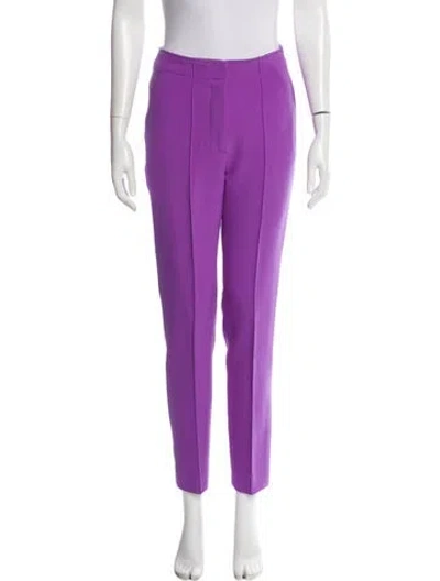 Pre-owned Victoria Beckham 2018 Straight Leg Pants In Purple