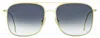 Victoria Beckham Square Vb202s Sunglasses Woman Sunglasses Blue Size 59 Metal In Gold
