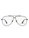Victoria Beckham 2137 Pilot-frame Glasses In Black