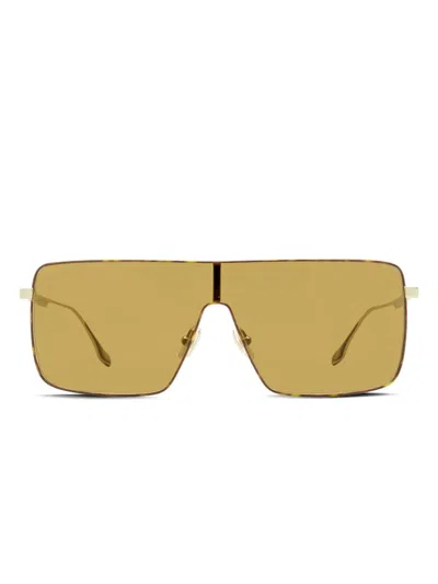 Victoria Beckham 238s Mask-frame Sunglasses In Gold