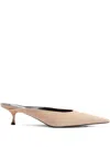 Victoria Beckham 45mm Pointed-toe Heeled Pumps In Neutral