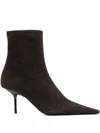 Victoria Beckham 45mm Suede Boots In Black