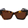 Victoria Beckham 52mm V Plaque Butterfly Sunglasses In Brown