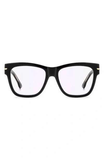 Victoria Beckham 53mm Square Optical Glasses In Black