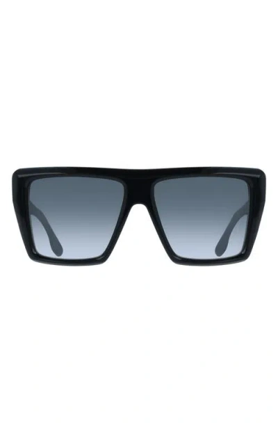 Victoria Beckham 56mm Gradient Square Sunglasses In Black