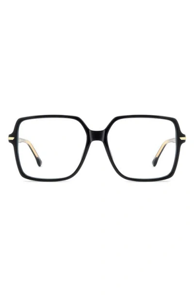 Victoria Beckham 57mm Square Optical Glasses In Black
