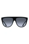 Victoria Beckham 58mm Aviator Sunglasses In Black
