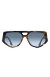 Victoria Beckham 58mm Modified Rectangle Sunglasses