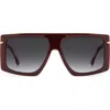 Victoria Beckham 59mm Rectangular Sunglasses In Burgundy