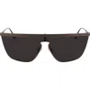 Victoria Beckham 59mm Shield Sunglasses In Gray