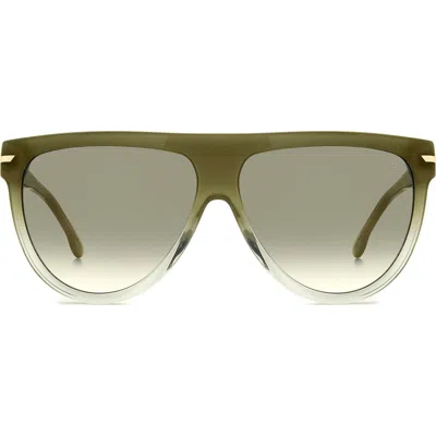 Victoria Beckham 60mm Flat Top Square Sunglasses In Green