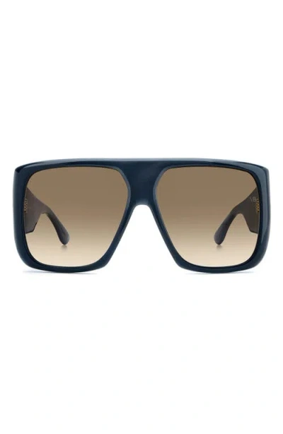 Victoria Beckham 60mm Flat Top Sunglasses In Black