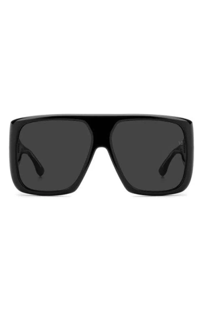 Victoria Beckham 60mm Flat Top Sunglasses In Black