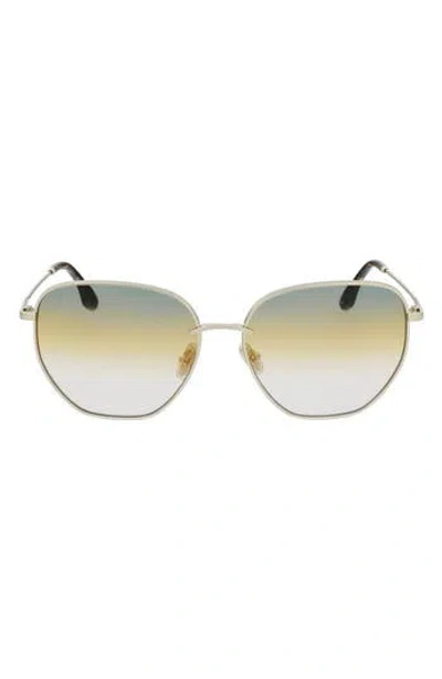 Victoria Beckham 60mm Gradient Sunglasses In Green