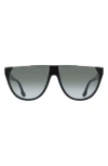 Victoria Beckham 61mm Gradient Tea Cup Sunglasses In Black