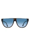 Victoria Beckham 61mm Gradient Tea Cup Sunglasses In Dark Havana