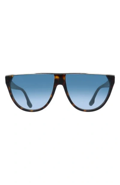 Victoria Beckham 61mm Gradient Tea Cup Sunglasses In Dark Havana