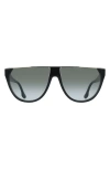 Victoria Beckham 61mm Gradient Tea Cup Sunglasses In Metallic Forest Green