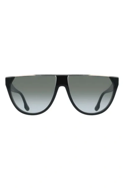 Victoria Beckham 61mm Gradient Tea Cup Sunglasses In Metallic Forest Green