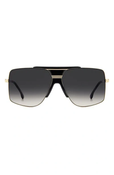 Victoria Beckham 62mm Square Aviator Sunglasses In Black