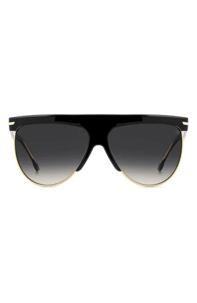 Victoria Beckham 65mm Oversize Gradient Pilot Sunglasses In Black