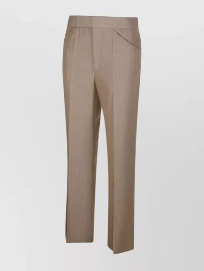 Victoria Beckham 70s Cropped Flare Pant In Brown