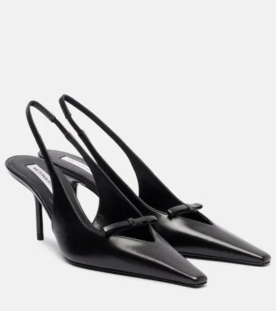 Victoria Beckham 75 Leather Slingback Pumps In Black