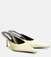 Victoria Beckham 75 Satin Mules In Yellow