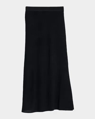 Victoria Beckham A-line Midi Skirt In Black