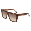 Victoria Beckham Brown Acetate Sunglasses In Brown