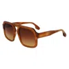 Victoria Beckham Rectangular Sunglasses Vb674 S 773 In Brown