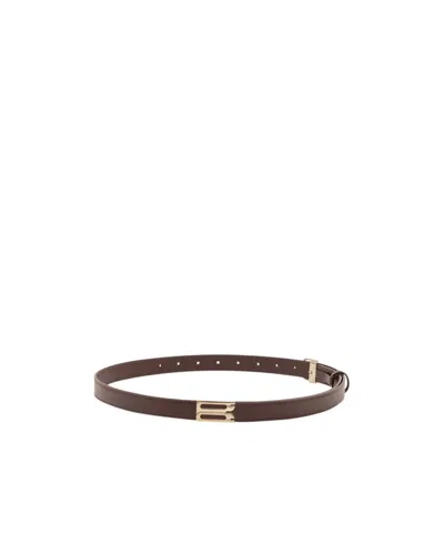 Victoria Beckham Adjustable Belt In Brown