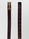 Victoria Beckham Adjustable Crocodile Texture Belt