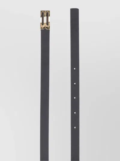 Victoria Beckham Adjustable Length Slim Design Belts In Grey