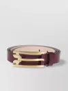Victoria Beckham Adjustable Smooth Finish Belt With Gold-tone Buckle