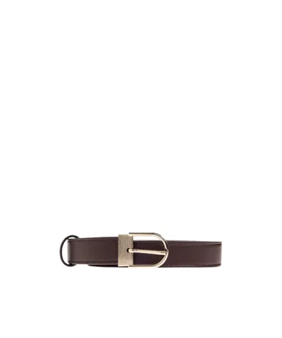 Victoria Beckham Adjustable Waist Belt In Burgundy