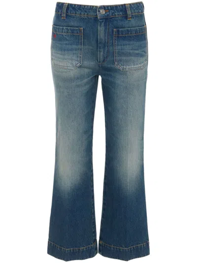 Victoria Beckham Alina Bootcut Jeans In Blue
