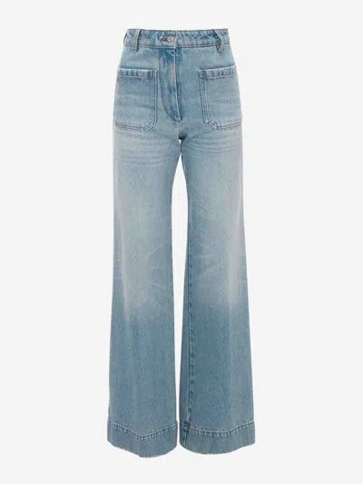 Victoria Beckham Alina Denim Jeans In Navy