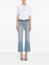 Victoria Beckham Flared High-waist Jeans With Subtle Logo Detail