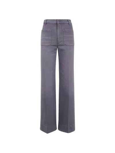 Victoria Beckham Alina Flared Jeans In Grey