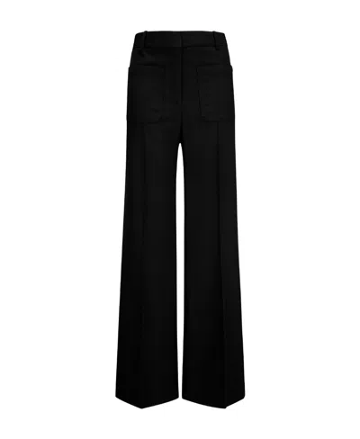 Victoria Beckham Alina Flared Tailored Trousers In Black