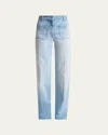 Victoria Beckham Patch-pocket Straight Leg Jeans In Blue