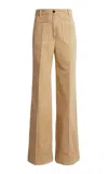 Victoria Beckham Alina High-rise Cotton Jeans In Yellow