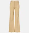 Victoria Beckham Alina High-rise Flared Jeans In Yellow