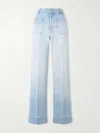 Victoria Beckham Patch-pocket Straight Leg Jeans In Blue