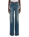 Shop Victoria Beckham Alina High Rise Wide Leg Jeans In Indigo