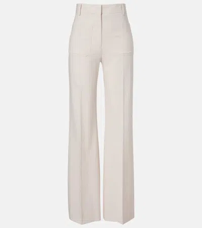 Victoria Beckham Alina High-rise Wide-leg Pants In White
