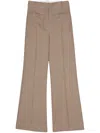Victoria Beckham Alina High-waist Flared Trousers In Brown
